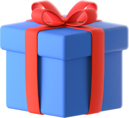 3D Christmas Element Gift Vertical